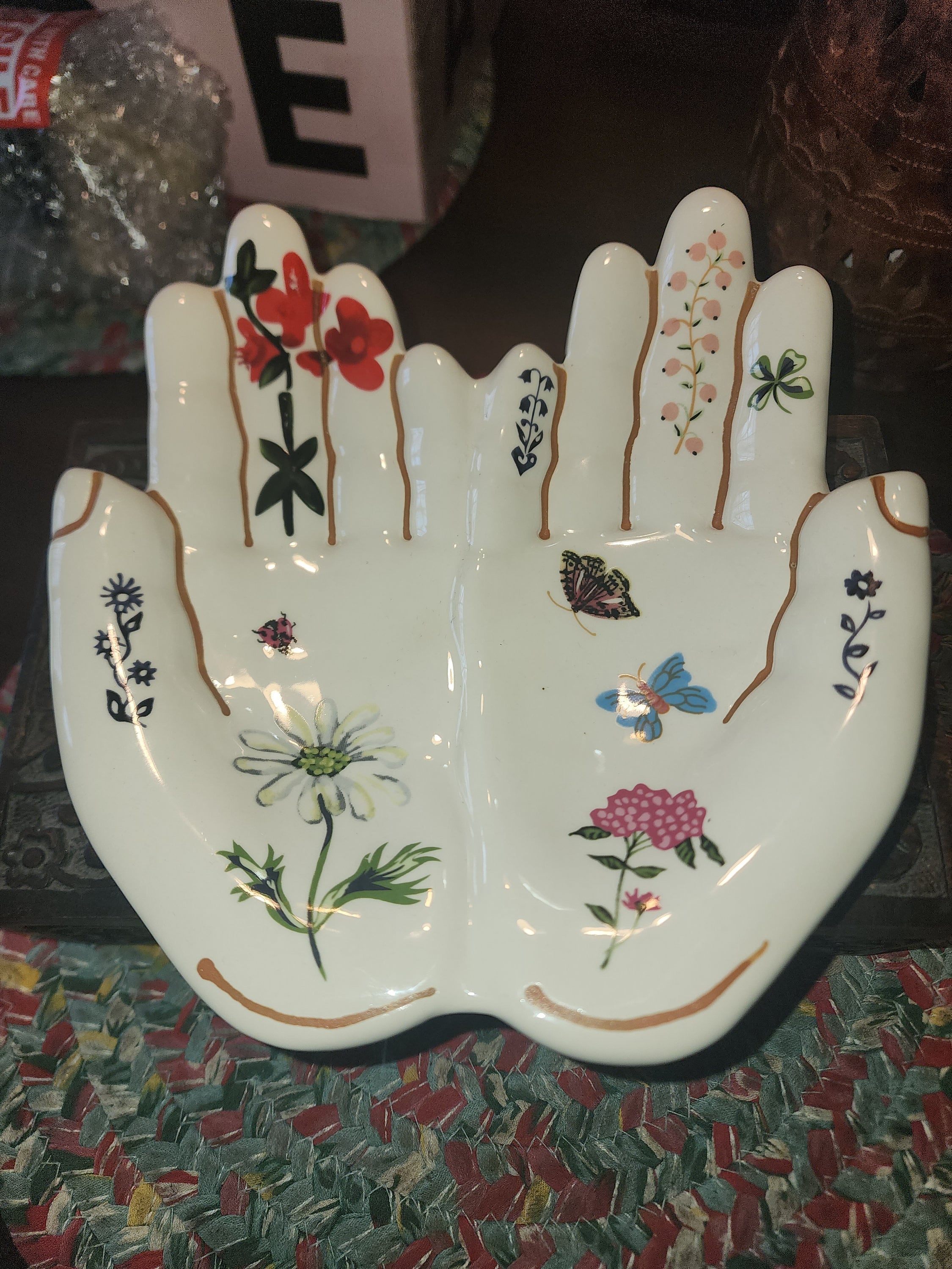 anthropologie Nathalie Let 手のひらプレート Anthropologie Nathalie Lete Titania Hands Trinket Dish Spring