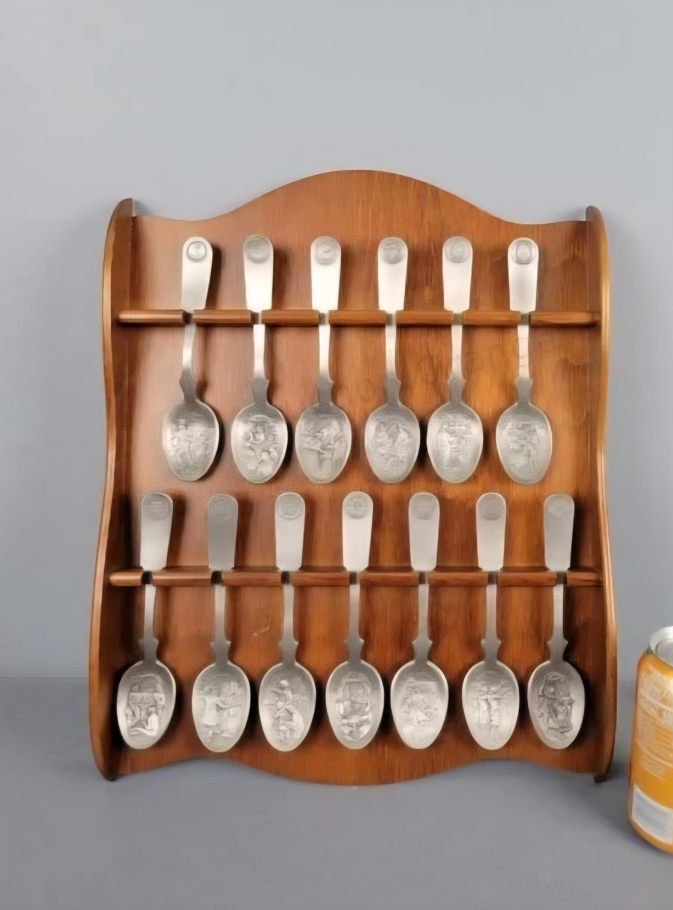 Franklin Mint Pewter Spoon Collection: the American Colonies