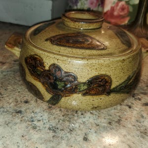 Casseruola in gres Otagiri vintage con coperchio: ceramica giapponese