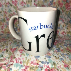 STARBUCKS Coffee GREECE City Mug Demitasse Collector Series 2004 Made in England   coffee cup