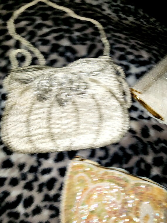 Set of 4 sequence fancy clutch purses. Vintage - image 5
