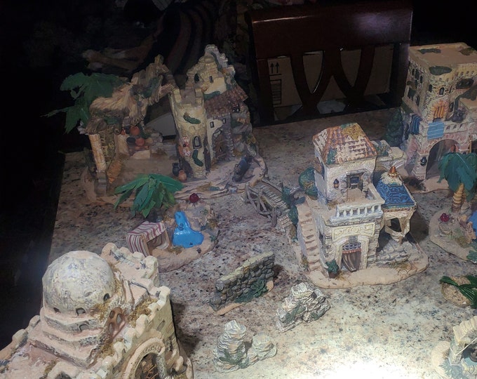Bethlehem Nativity Village Set 15 Pcs Etsy
