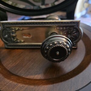 corbin hardware brass Art Nouveau passage door knob & plate set