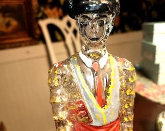 bull fighter liquor bottle antique