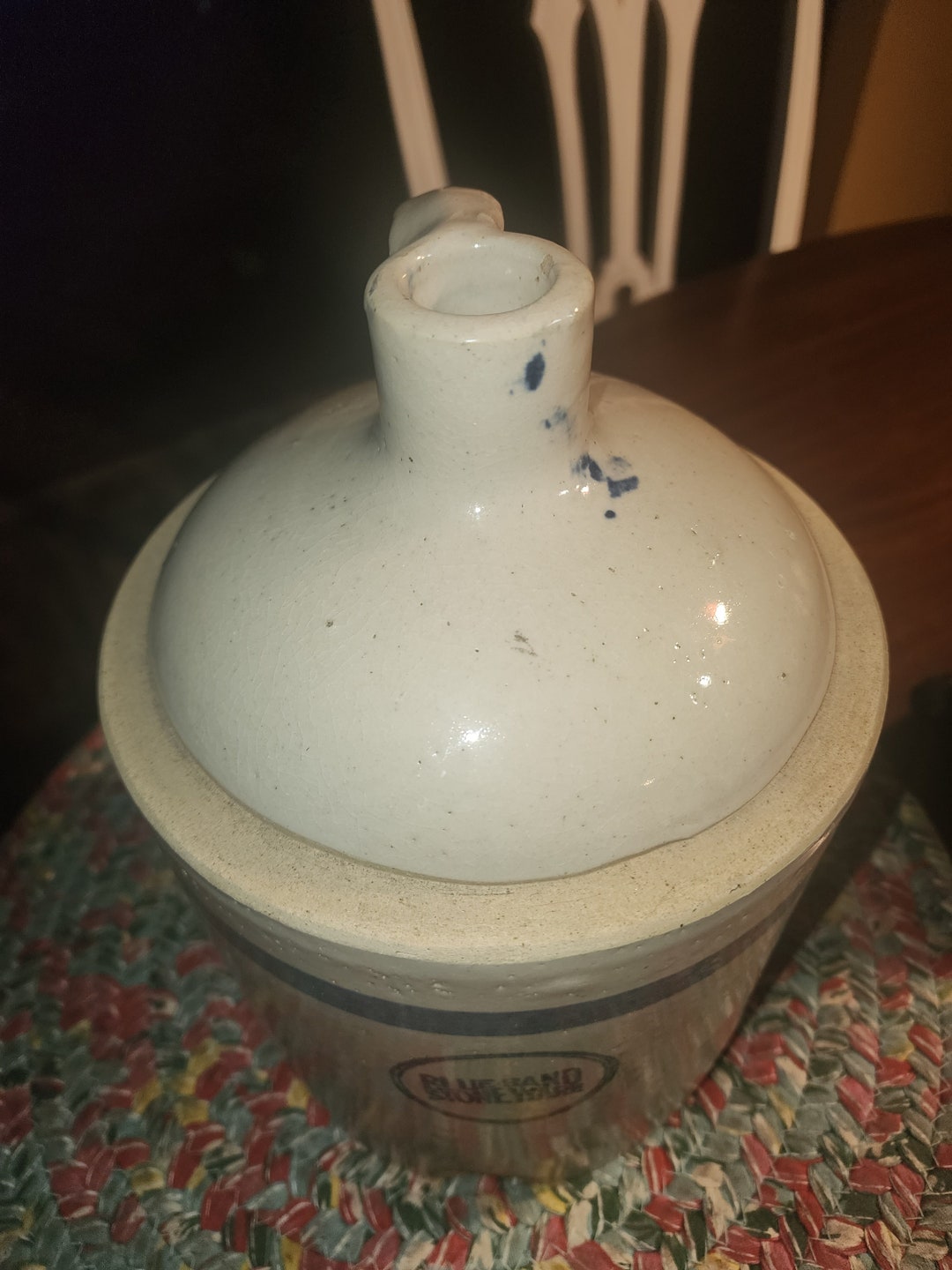 Colì, Pichet Rond 15 Cm Série Bleu Chiné, Pichet à Eau, Pichet à