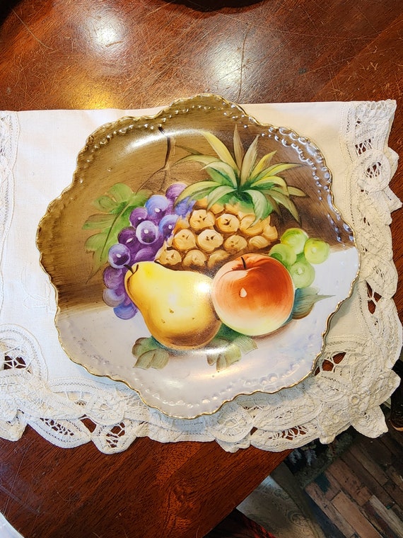 Assiette à Fruits En Céramique à 3 étages En Porcelaine Avec Support