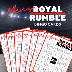 Royal Rumble Bingo heren 2025 | 7 bingobladen