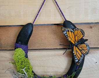 Horseshoe, butterfly