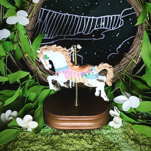 Musical Spinning Carousel Horse