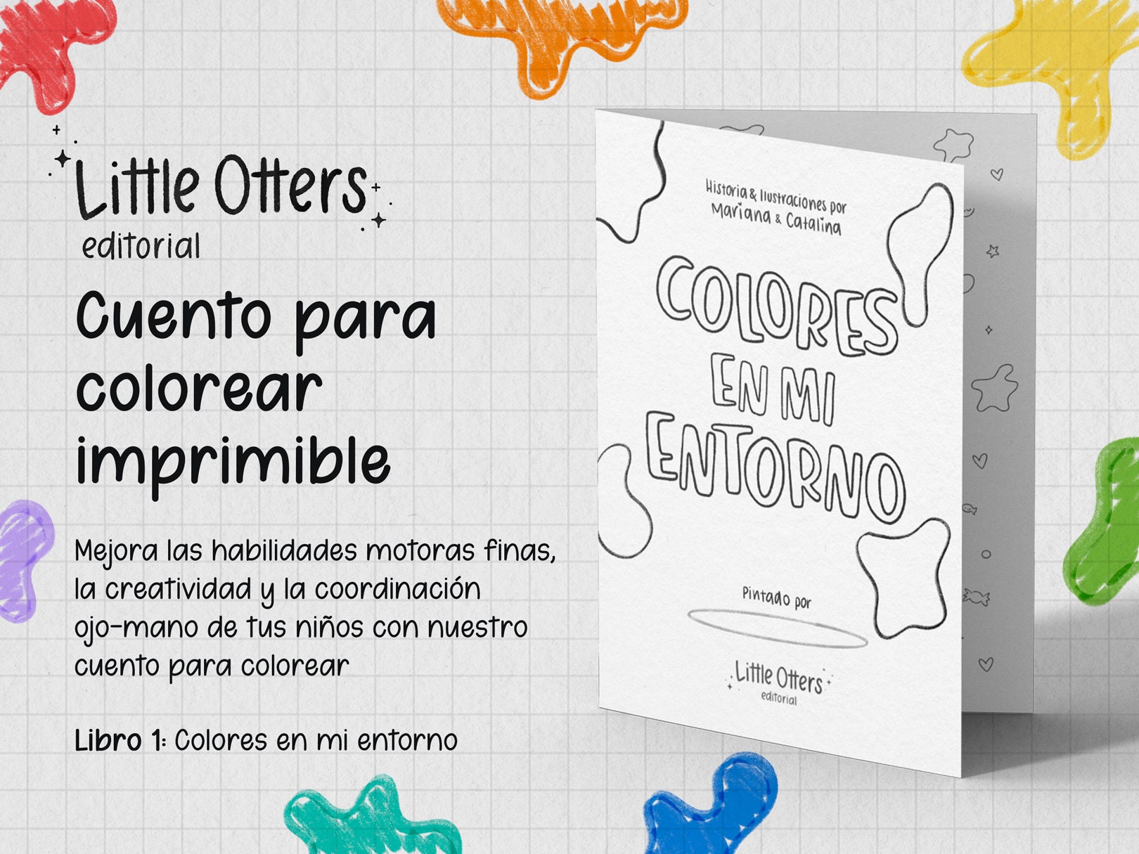 Cuento Para Colorear Imprimible Libro 1: Colores En Mi Entorno 