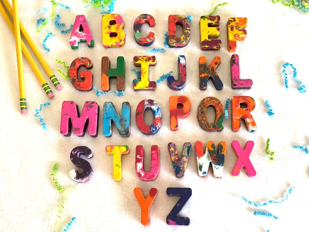 Handmade ABC Crayons Personalized Letter Shaped Crayons Name Waldorf ...