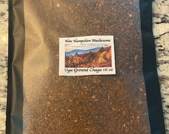 1 Lb Ground Chaga Mushrooms - High Quality Tea / coffee alternative