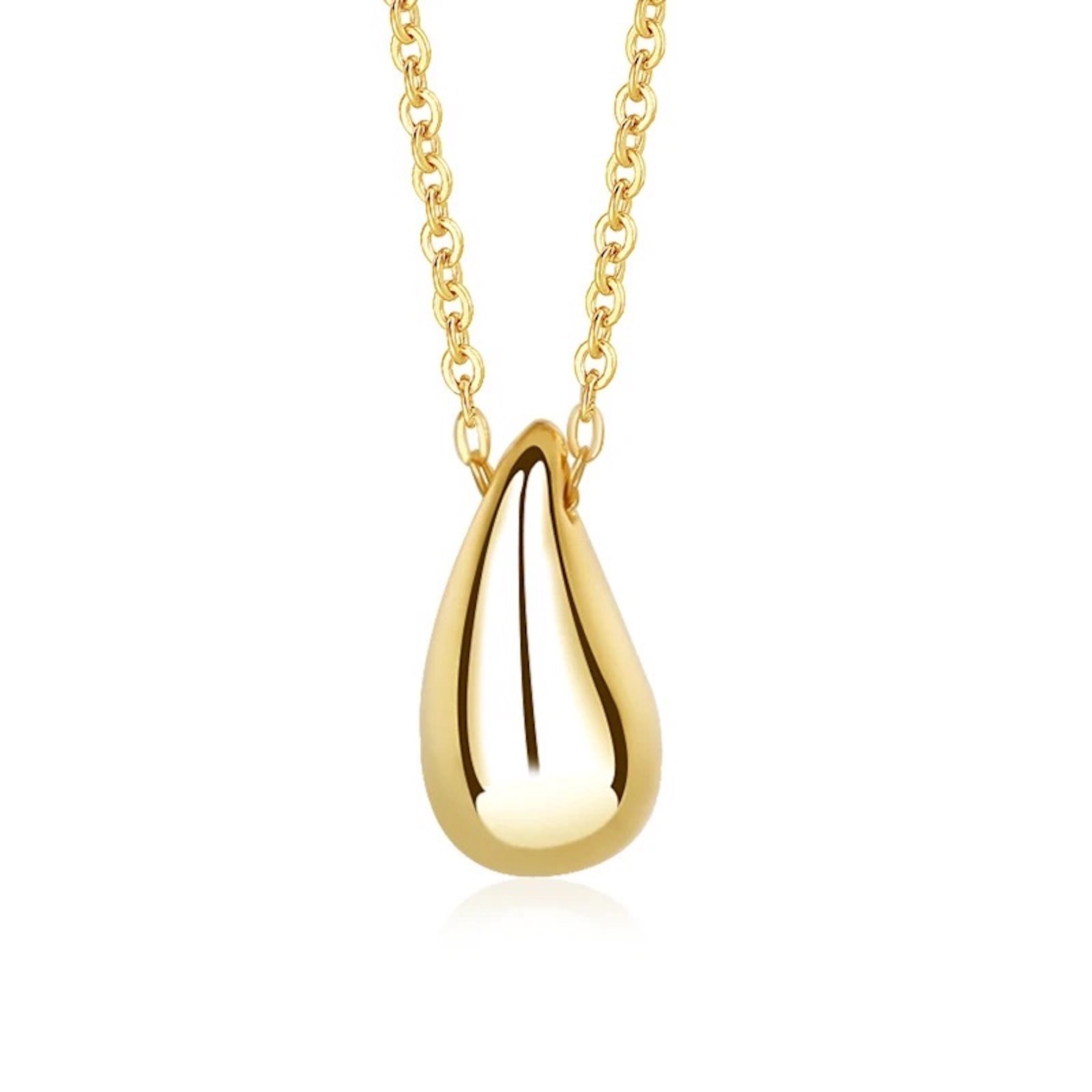 Minimalist 18K Gold Vermeil Waterdrop Pendant Necklace - Etsy