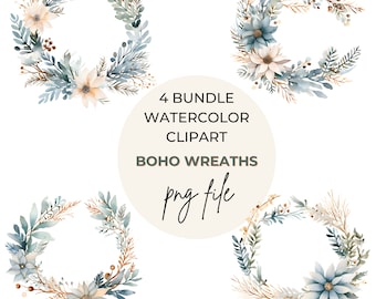 PNG | Wreath Clipart | Elegant | Watercolor Clipart | Elegant Wedding | Digital Download | Pampass Clipart | Commercial Use | Green Leaves