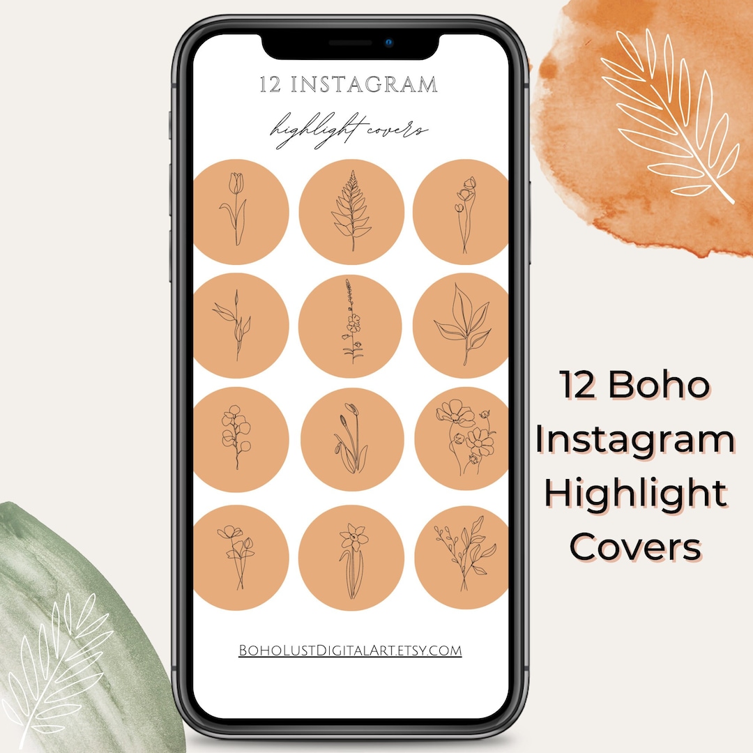 12 Boho Instagram Highlights Cover Icons Boho Bohemian Decor, Story ...
