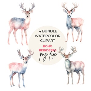 PNG Cute Christmas Clipart | Deer Clipart | Cute Reindeer Face png | Reindeer png | Christmas Reindeer Digital Download Commercial Use