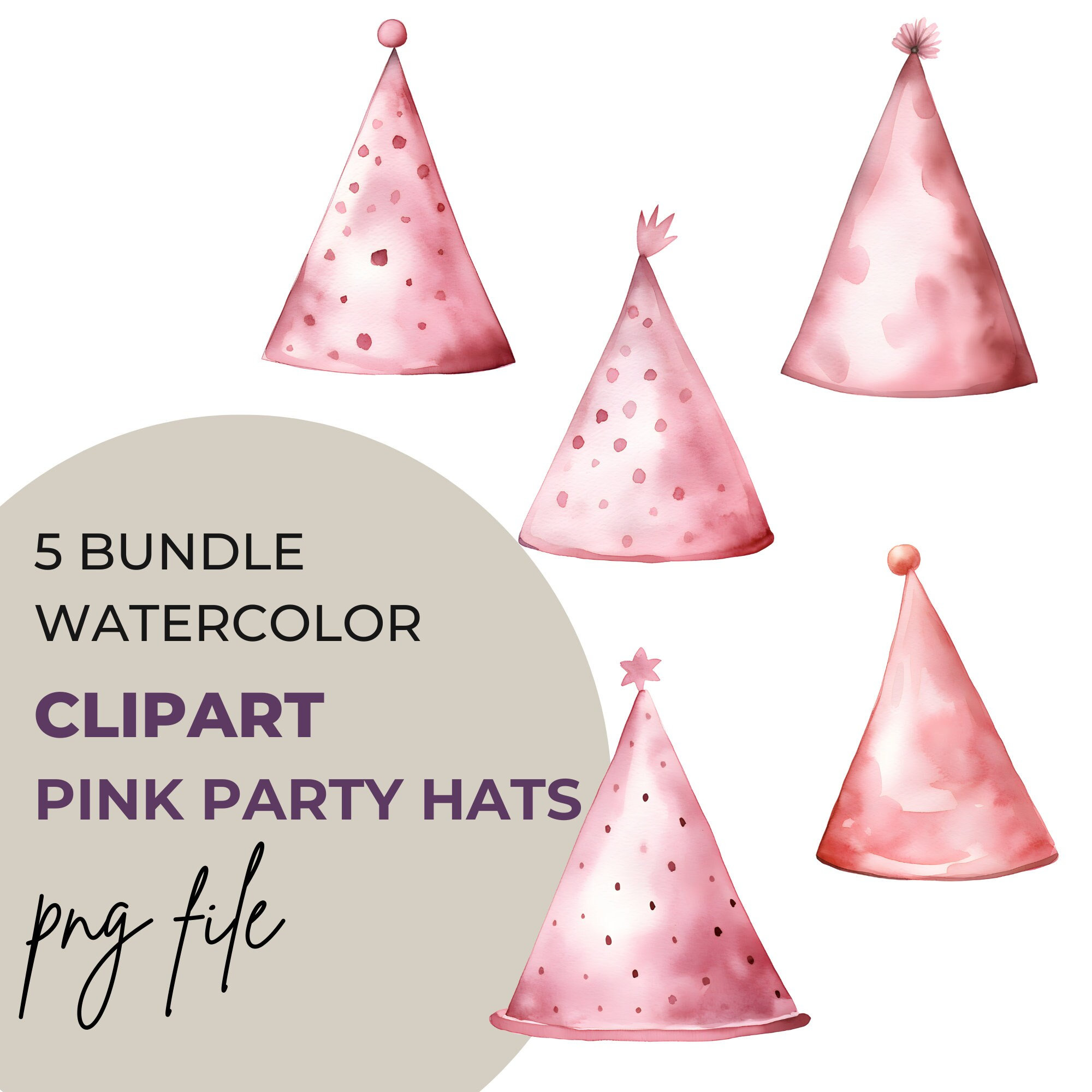 Gorro de fiesta rosa - Etsy México, image size:2000x2000