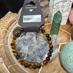 Tigers Eye Crystal Bracelet, handmade, crystal, natural, crystal jewelry