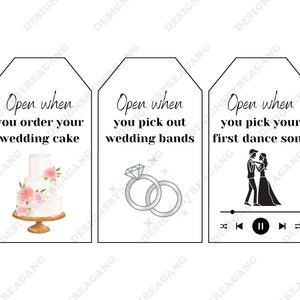 DIGITAL Engagement wine tag gift, Wine tags, Bride to be gift, engagement gift, wedding planning, wedding planning milestones image 4