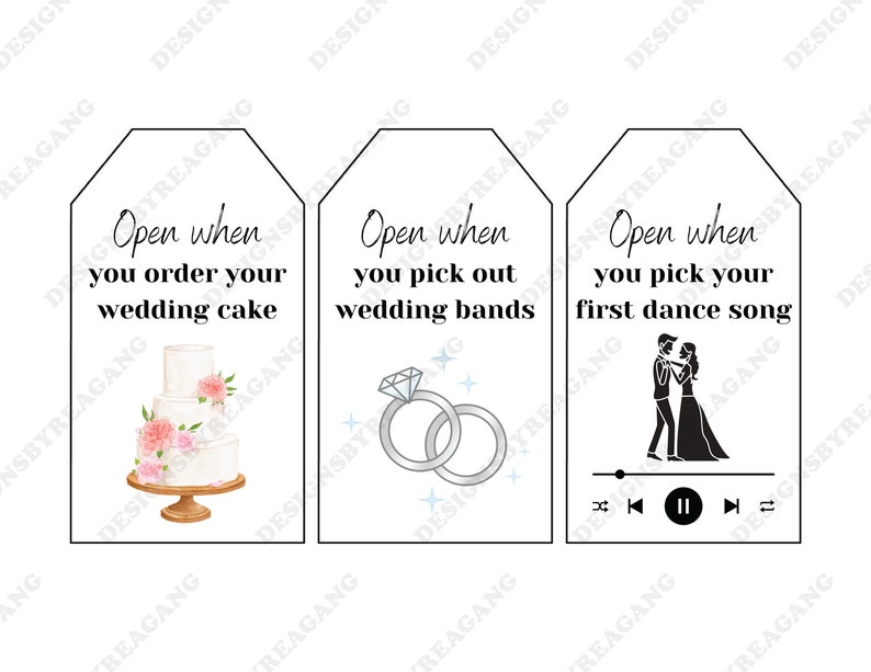 DIGITAL Engagement wine tag gift, Wine tags, Bride to be gift, engagement gift, wedding planning, wedding planning milestones image 4