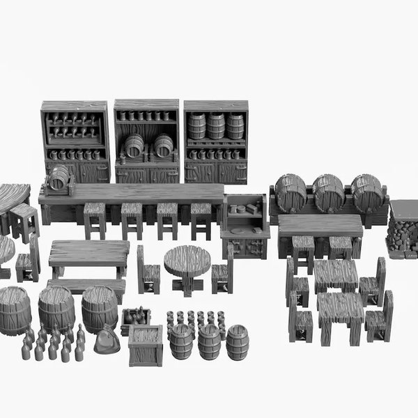 Dnd Tavern Furniture Etsy