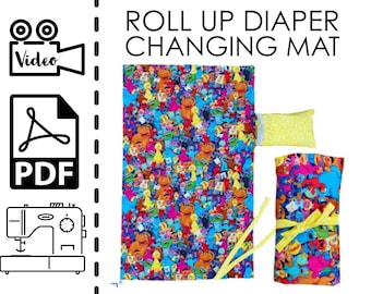 Diaper Changing Pad Mat Sewing Pattern & Tutorial | DIY How to Sew | Easy Beginners Project | INSTANT Printable PDF | Baby Shower Gifts