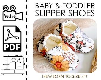 Infant and Toddler Slip On Shoes Sewing Pattern & Video Tutorial | DIY How to Sew | Easy Beginners | INSTANT Printable PDF | Girls or Boys