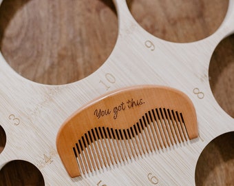 Wood Inspirational Labor Comb