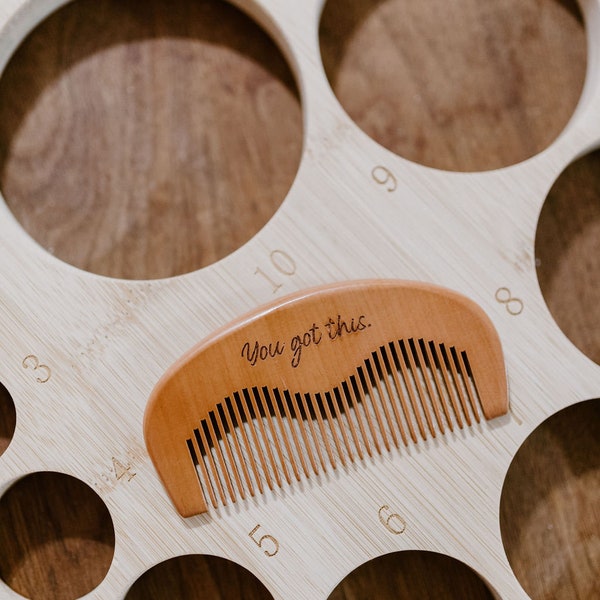 Wood Inspirational Labor Comb