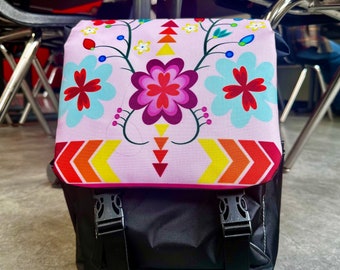 Ojibwe Floral Backpack: Ojibwe art carry-on luggage, Native owned shops, Indigenous Owned Shops in Canada, Top Selling Shops