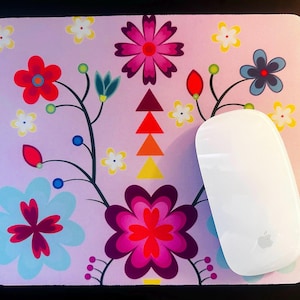 Dorm decor Indigenous Flower Mouse Pad