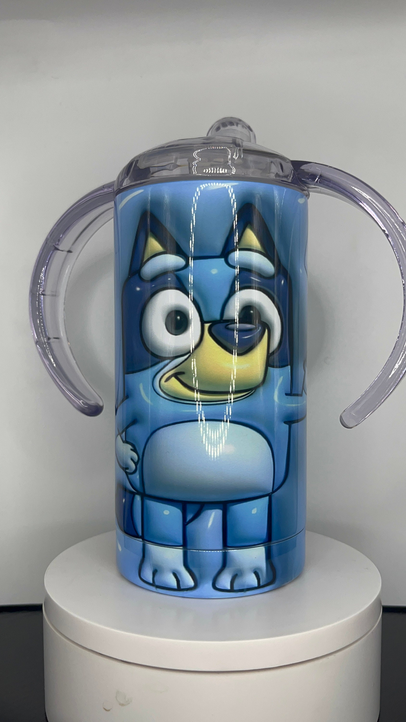 Bluey transitional 12oz sippy cup/tumbler – La Mermaid Creations