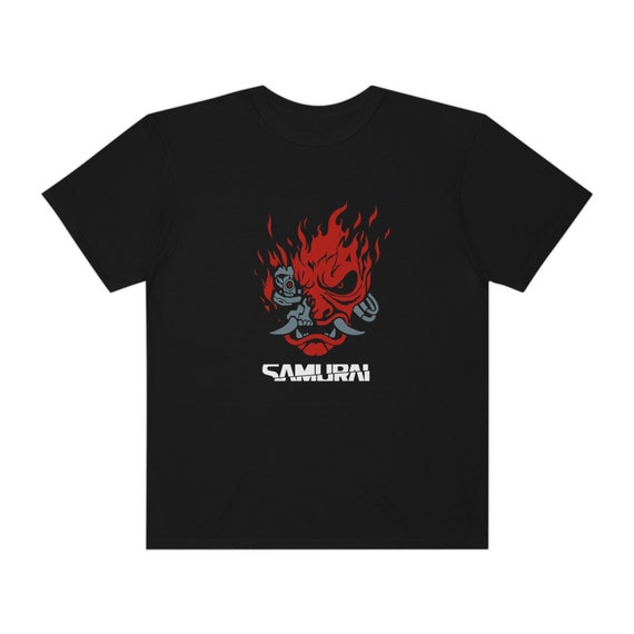 Camiseta tenida en prenda unisex Samurai Cyberpunk Etsy Espana