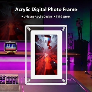 7 Inch Desk digital frame Album Video LCD Acrylic Digital Photo Frame