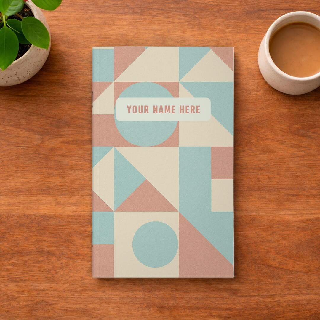 Personalized Notebook With Name – Custom Geometric Journal – Choose ...