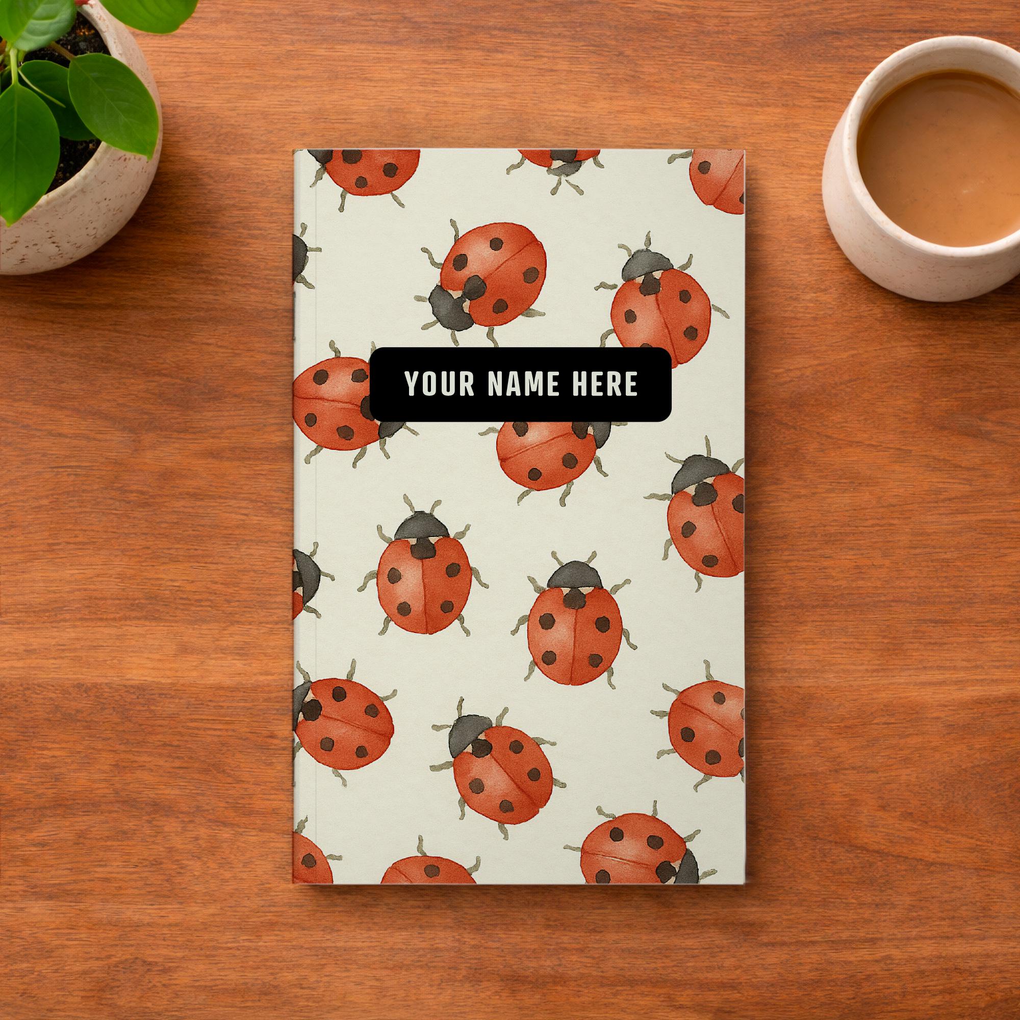 Ladybug Notebook Personalized Ladybug Notebook – Custom Name Journal – Choose Lined ...
