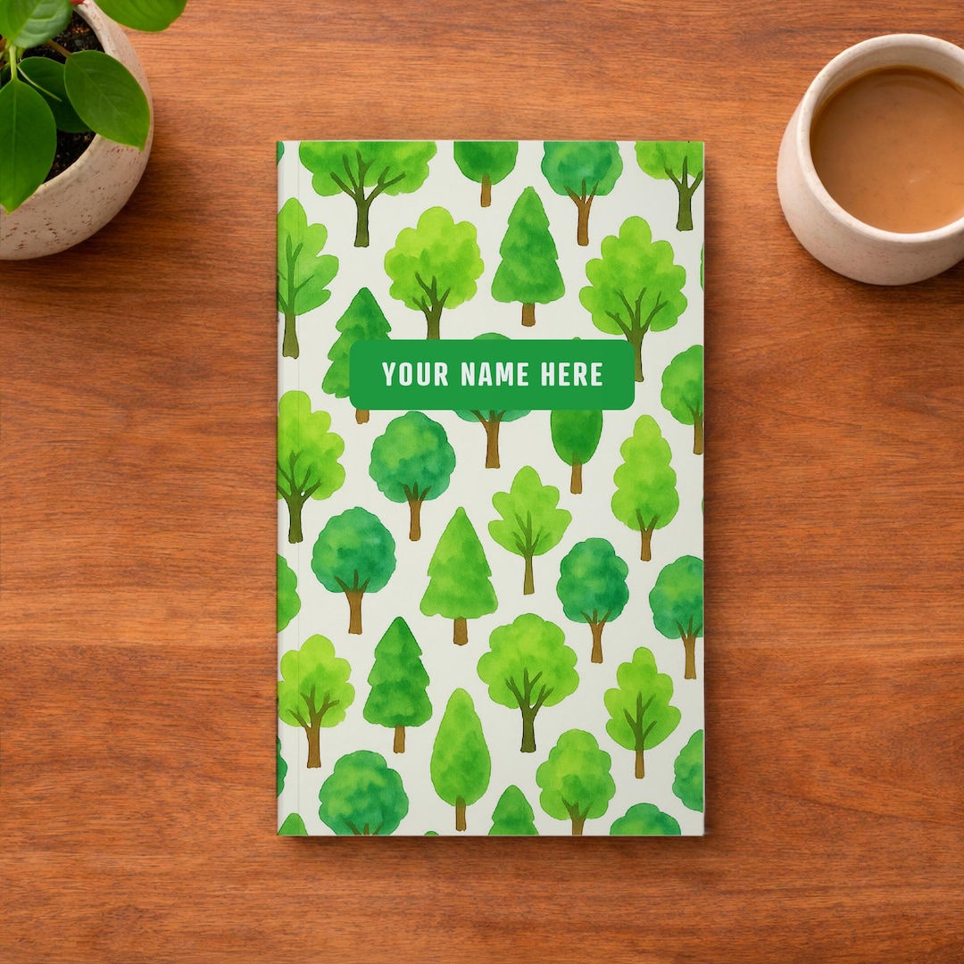 Tree House Notebook Personalized Tree Notebook With Name – Happy Little Forest Journal ...