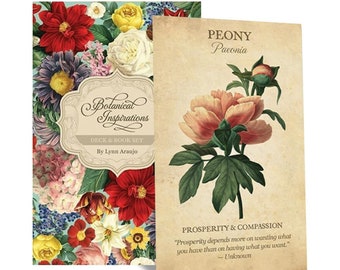 PLANT TAROT DECK, Botanical Tarot Deck, Flower Tarot Deck, Language Of Flowers, Botanical Inspiration Deck With Guidebook & Organza Pouch