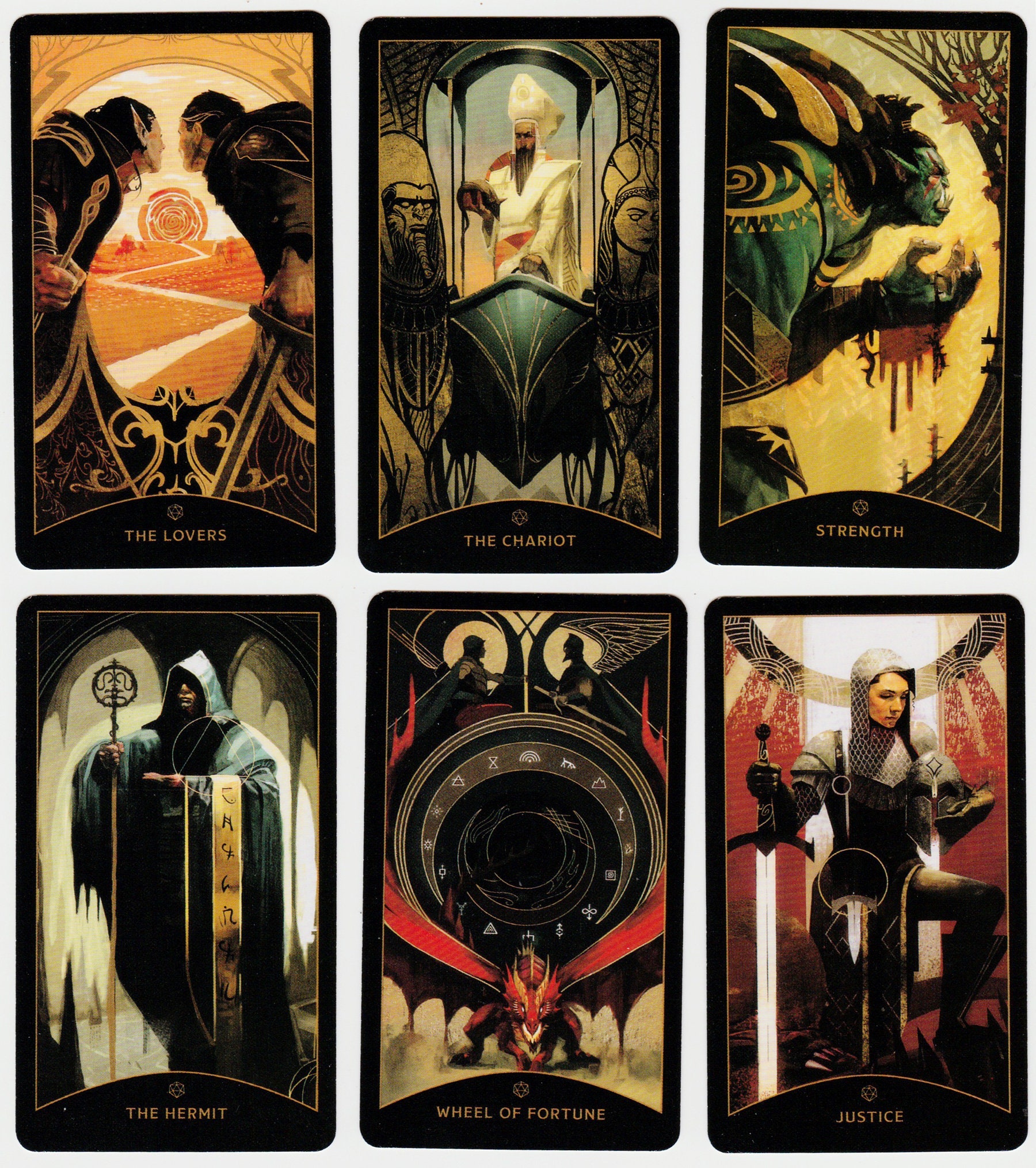 Dnd Spell Cards, Dark Tarot Deck, Dungeon Master Gift, Tarot Card Set
