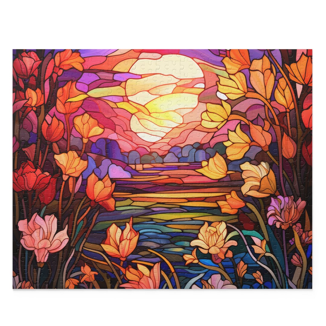 Puzzles Adults Stained Glass Puzzles for Adults 500 Piece Etsy