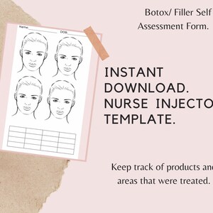 Nurse Injector Digital Download Botox/ Filler Self Assessment