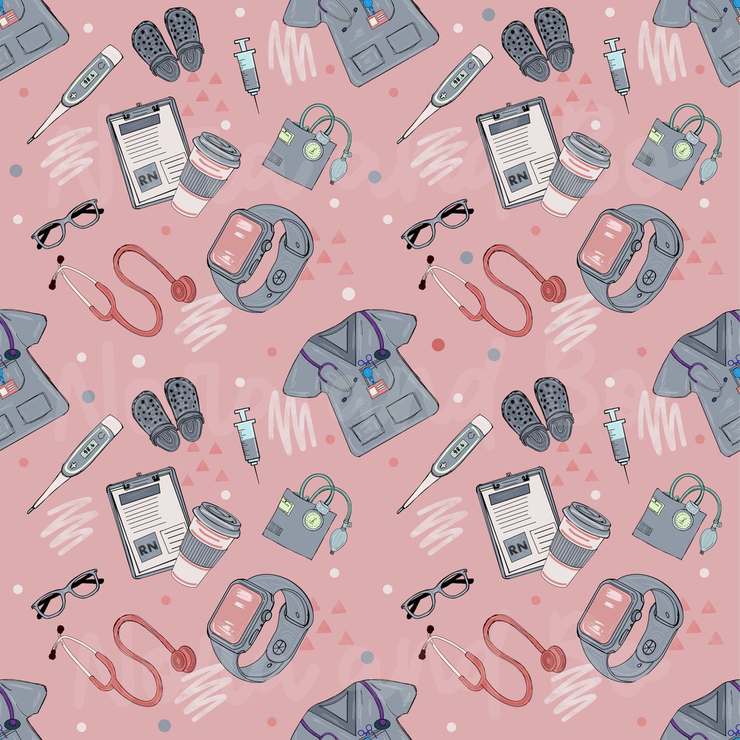 Nurse Pattern Nurse | Nurse Seamless | Nurse Appreciation | Seamless | RN Seamless ...