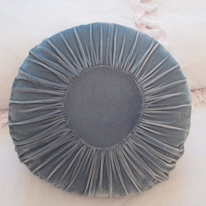 Rachel Ashwell Shabby Chic Couture Teal Ruched Velvet Pillow