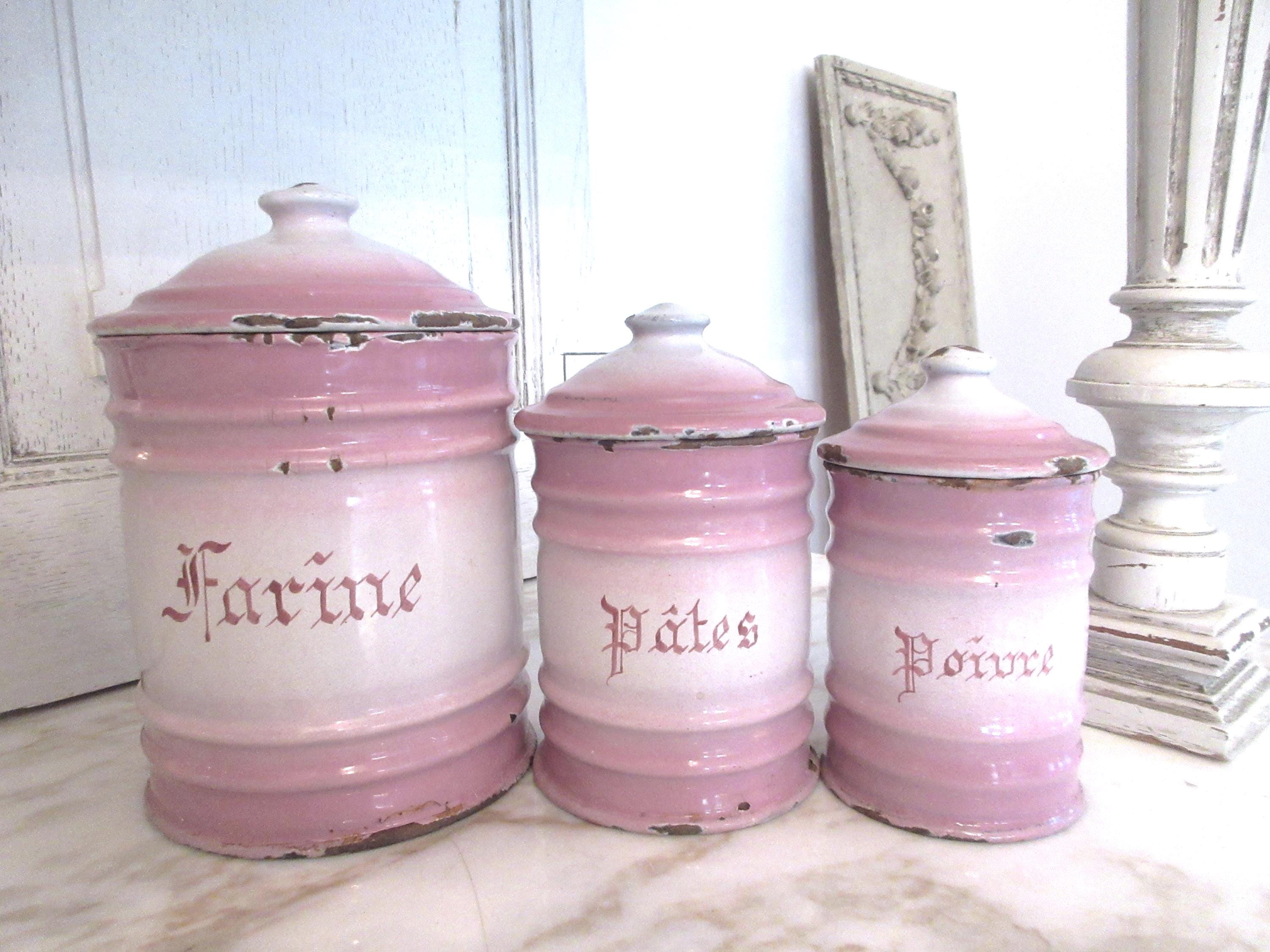 Enamel Canisters - Etsy