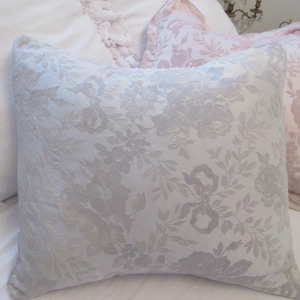 Rachel Ashwell Shabby Chic Couture Ribbon & Roses Damask Pillow