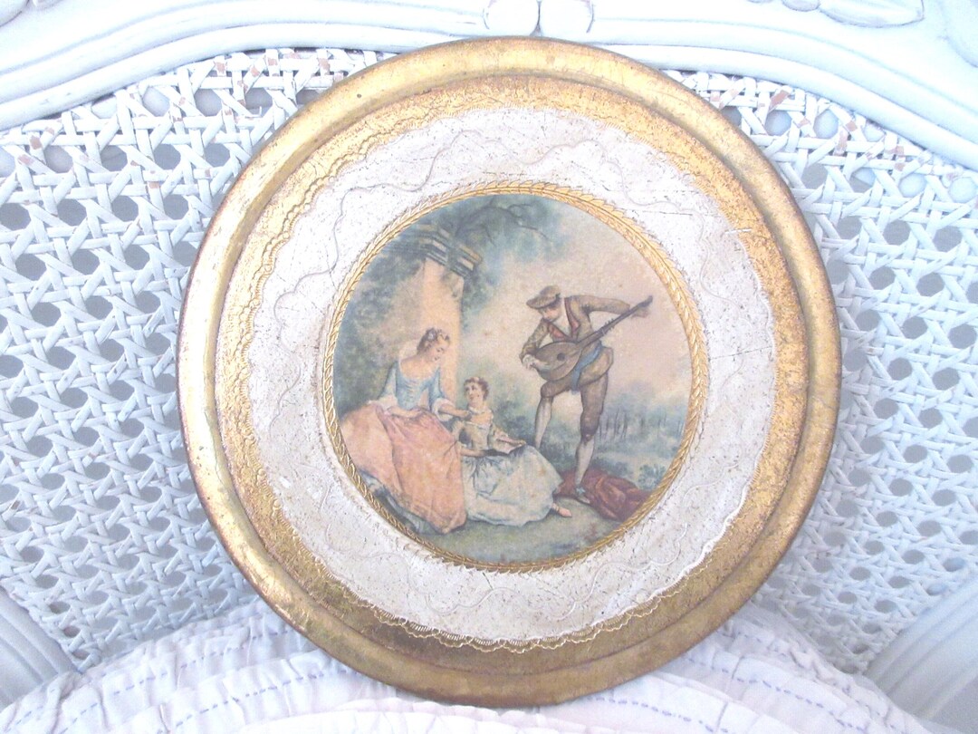 Vintage Italian Florentine Wooden Wall Plaque Italy - Etsy