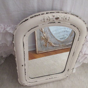 Antique French Cottage Painted Wooden Wall Mirror - Etsy