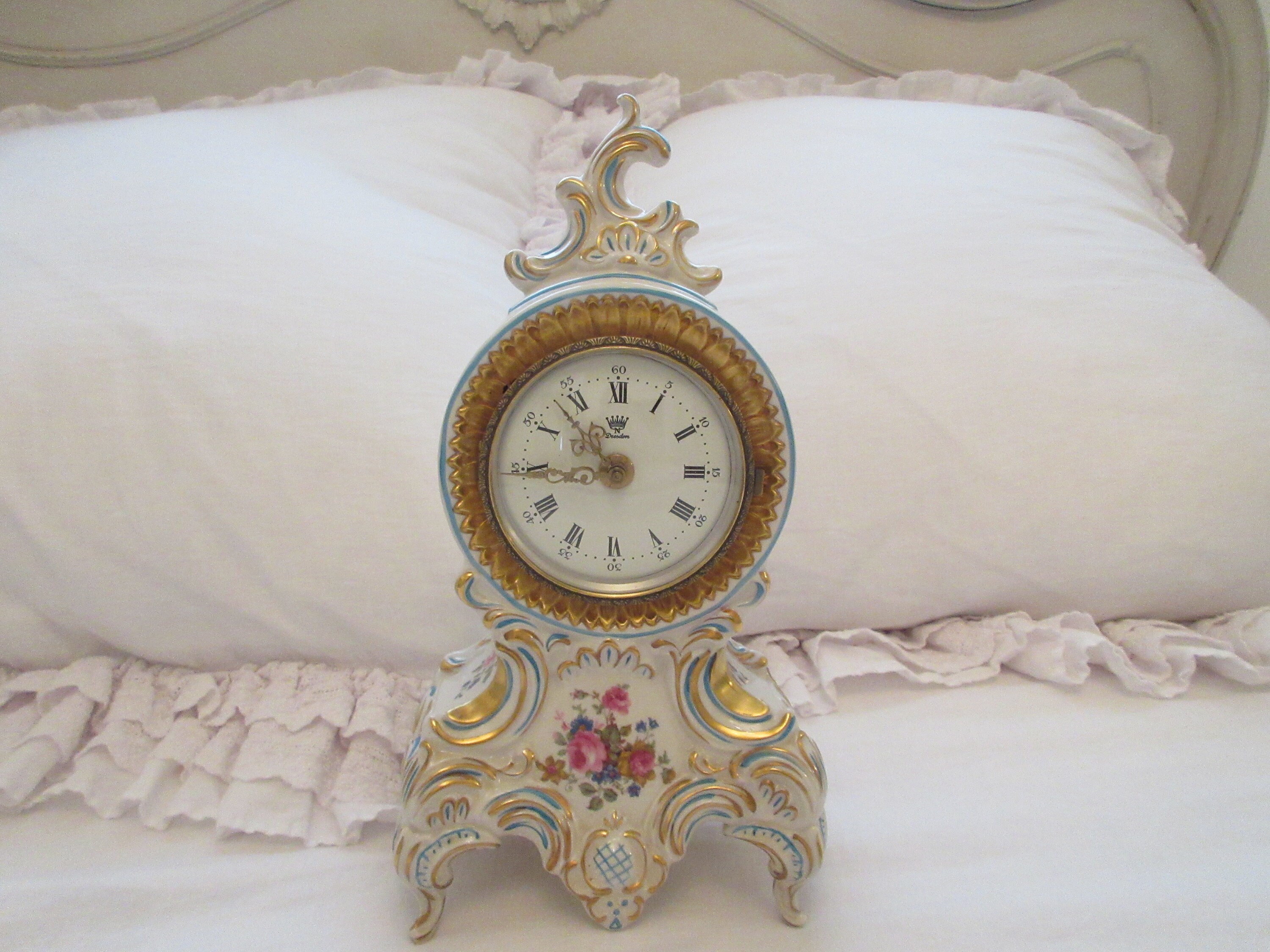 Sandizell Dresden ヴィンテージマントル時計 フローラル 【公式通販】