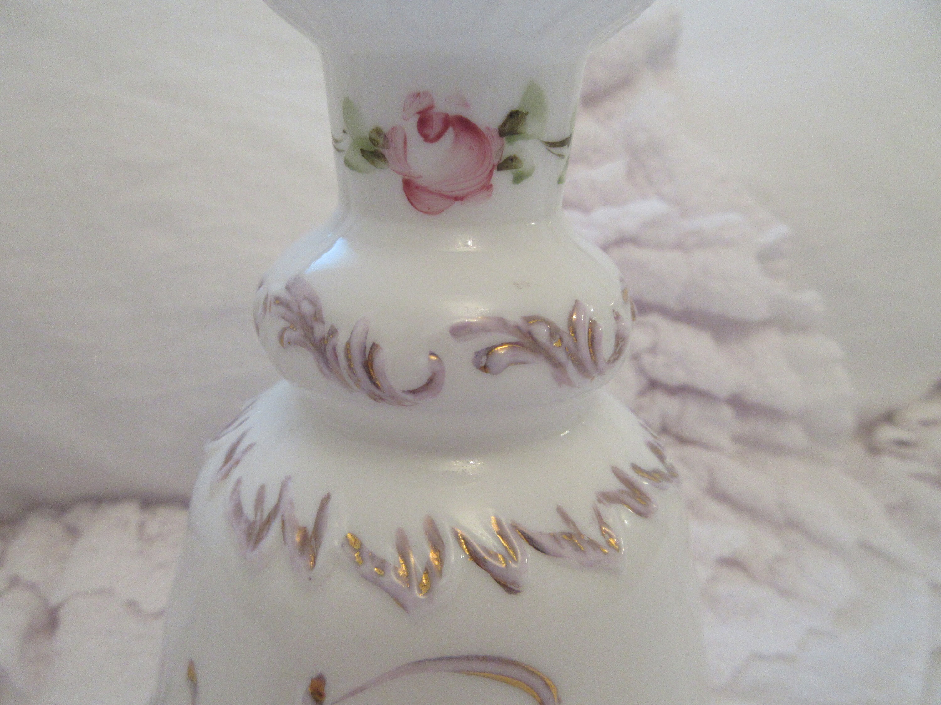 Vintage Shabby Chic Hand Painted Roses Tall Vase - Etsy