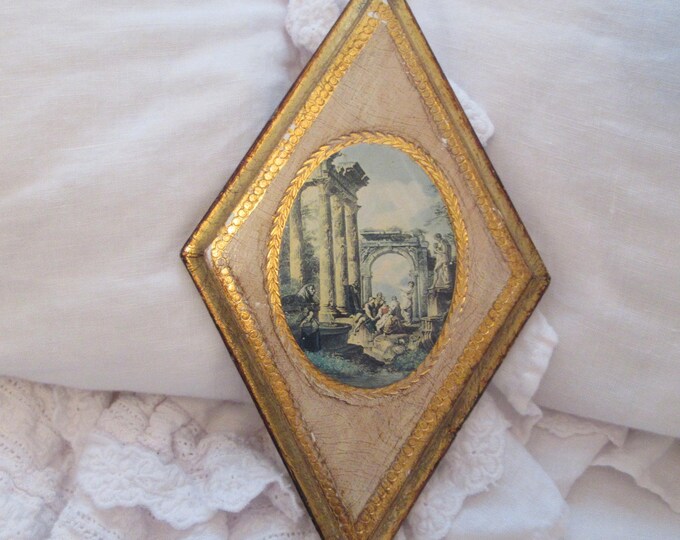 Vintage Italian Florentine Wooden Wall Plaque - Etsy